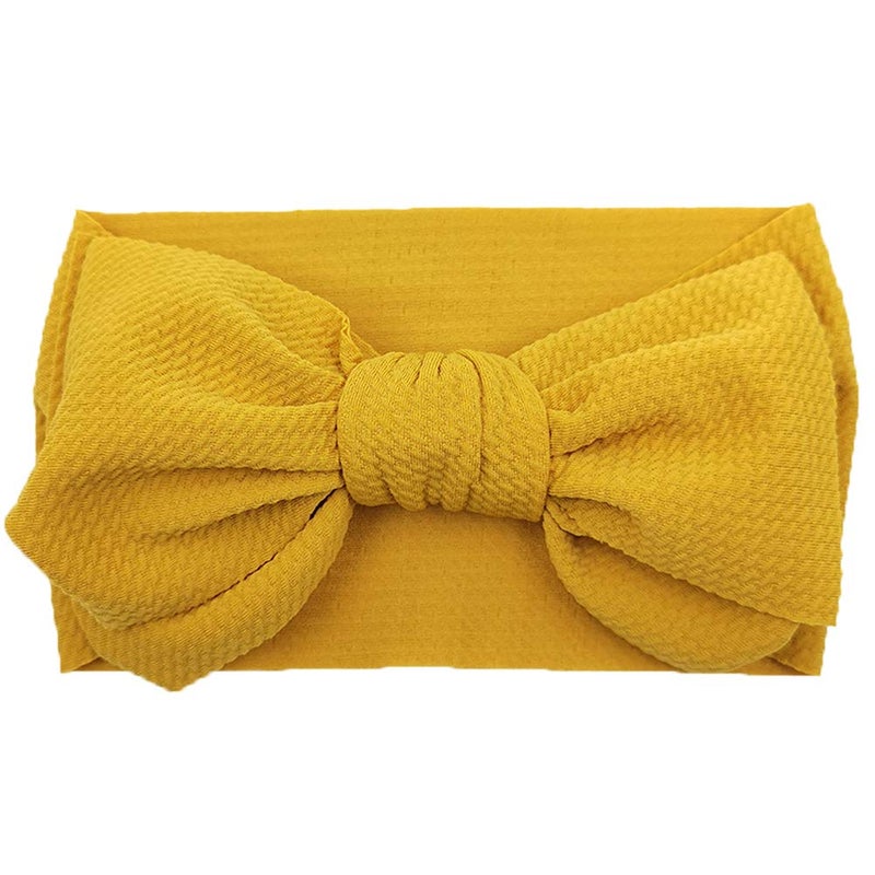 KIDOCHEESE Oversized Bows Baby Girl Headbands with Nylon Elastics, Large Hair Wraps and Accessories for Newborns, Infants, Toddlers - Image 4
